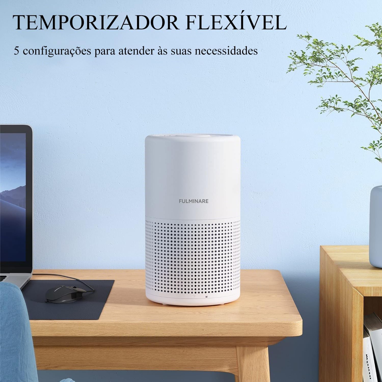 Close do painel de controle com temporizadores e luz noturna